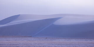 sand dunes at dusk in white sands national monument