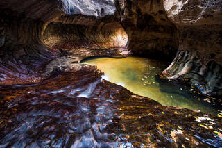 An iconic image of the Subway in Zion National Park. 