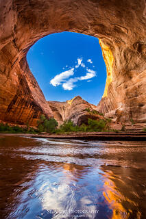 A large alcove that wraps around jacob hamblin arch in escalante's Coyote Gulch.