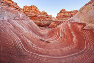 The iconic image of the wave near sunset