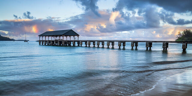Hanalei Pier Panorama print