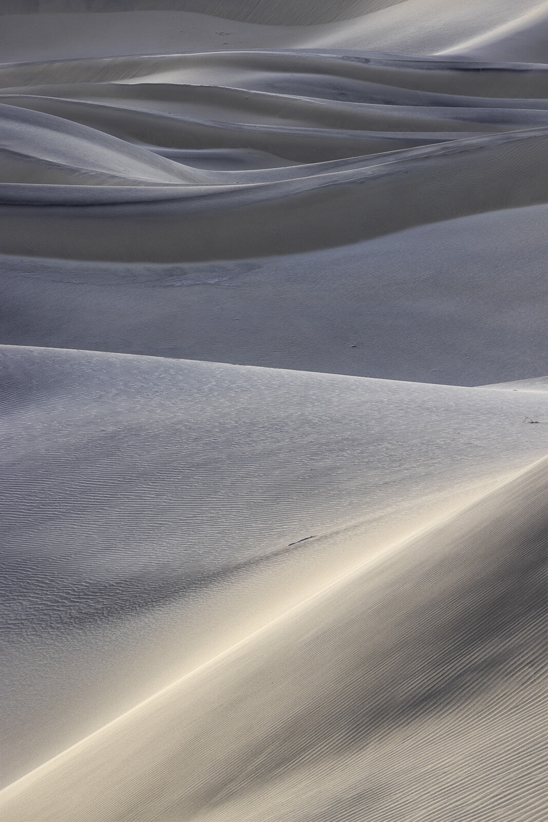 Stiration Sand as is makes its way through the landscape with light dancing along its edges.